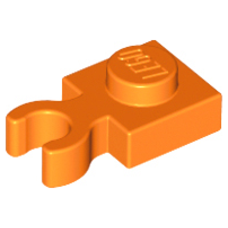 Plaat, Aangepast 1x1 met verticale clip Orange